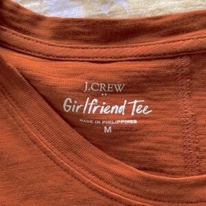 J. Crew Orange Long Sleeve Tee with Crew Neck